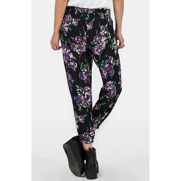 Volcom Women's Purple defiant One Floral Pants M - Picture 5 of 12